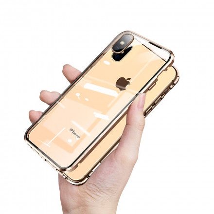 Skal För iPhone XS Max Härdat Glas Fram Och Bak