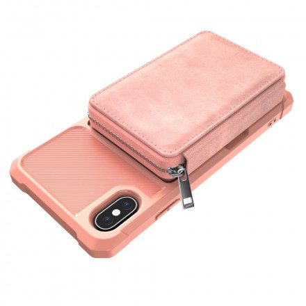 Skal För iPhone XS Max Plånboksfodral Multifunktionell Plånbok