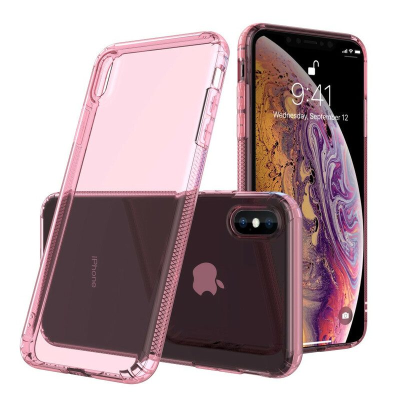 Skal För iPhone XS Max Transparenta Leeu Skyddskuddar