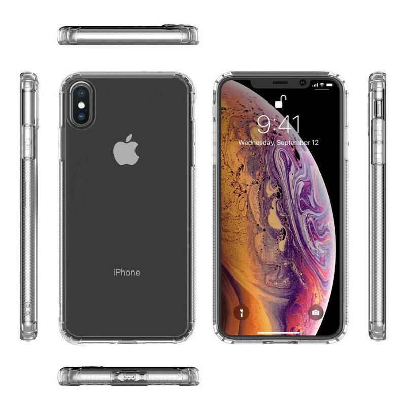 Skal För iPhone XS Max Transparenta Leeu Skyddskuddar