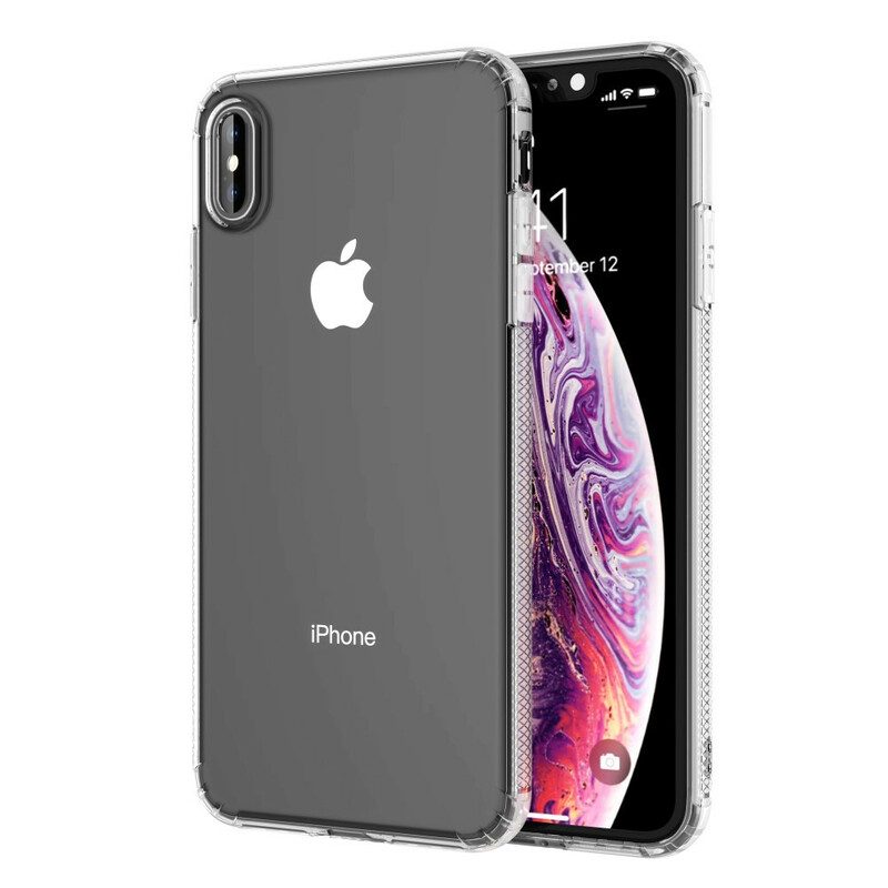 Skal För iPhone XS Max Transparenta Leeu Skyddskuddar