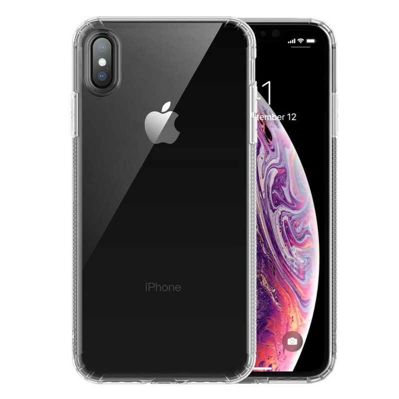 Skal För iPhone XS Max Transparenta Leeu Skyddskuddar