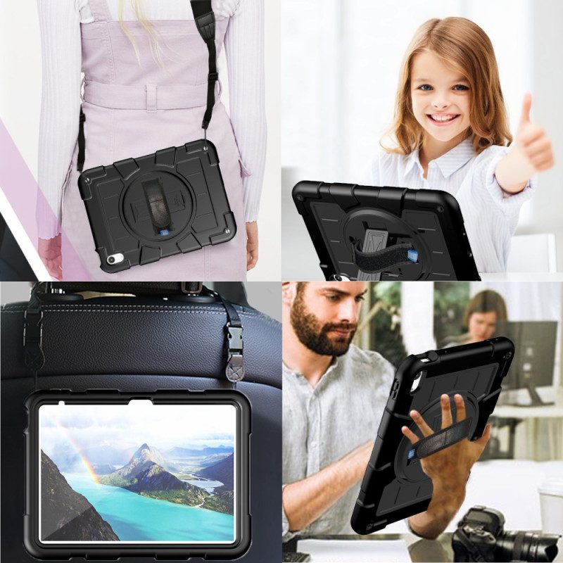 Skal iPad (2025) Robust Roterande Rem Och Stativ