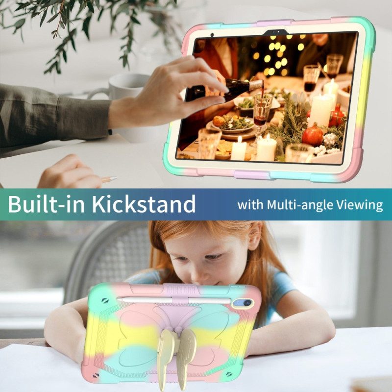 Skal iPad (2025) Slitstark Och Fjärilsaxelrem
