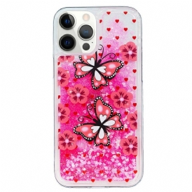 Skal iPhone 15 Pro Fjärilar Glitter
