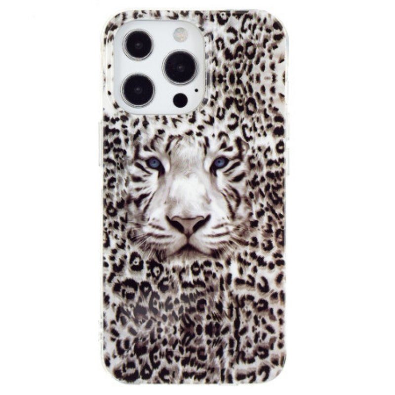 Skal iPhone 15 Pro Fluorescerande Leopard
