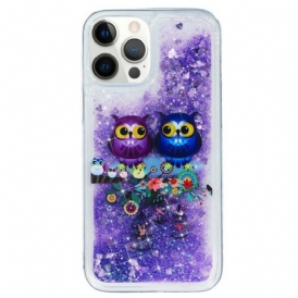 Skal iPhone 15 Pro Glitter Par Ugglor