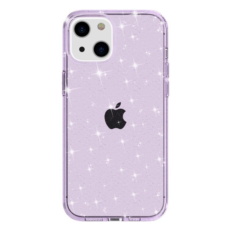 Skal iPhone 15 Transparent Glitter