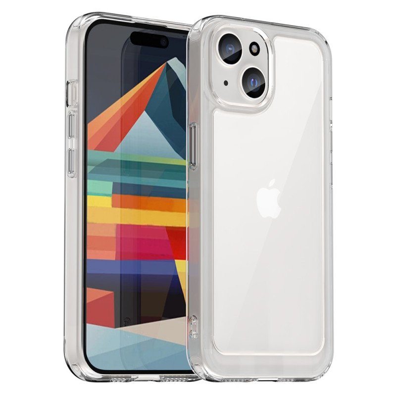 Skal iPhone 15 Transparenta Silikonkanter