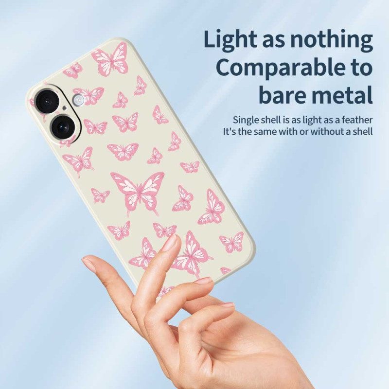 Skal iPhone 17 Flytande Silikonfjärilar