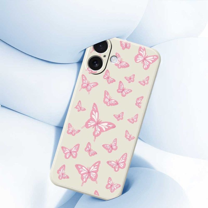 Skal iPhone 17 Flytande Silikonfjärilar