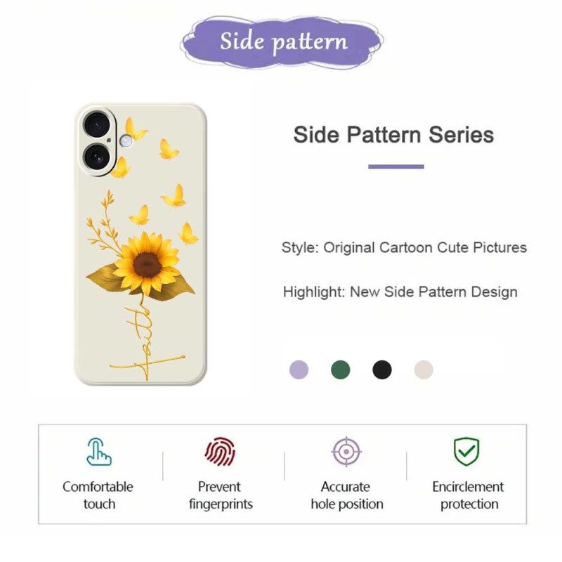 Skal iPhone 17 Flytande Silikonsolros