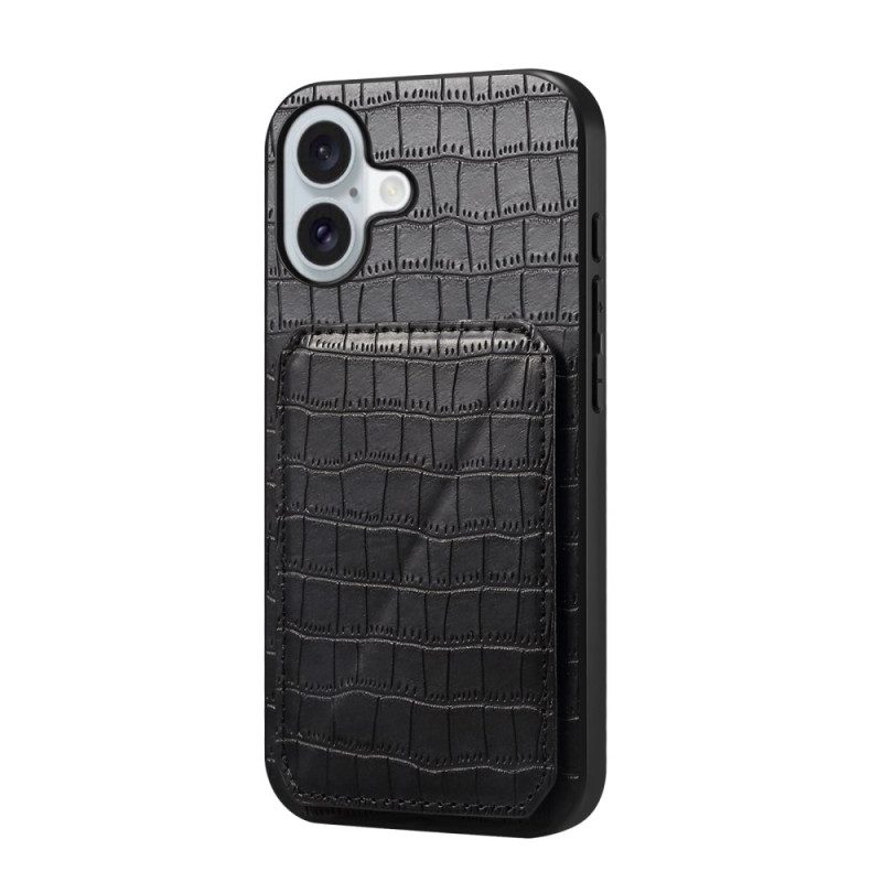 Skal iPhone 17 Korthållare Med Krokodileffekt