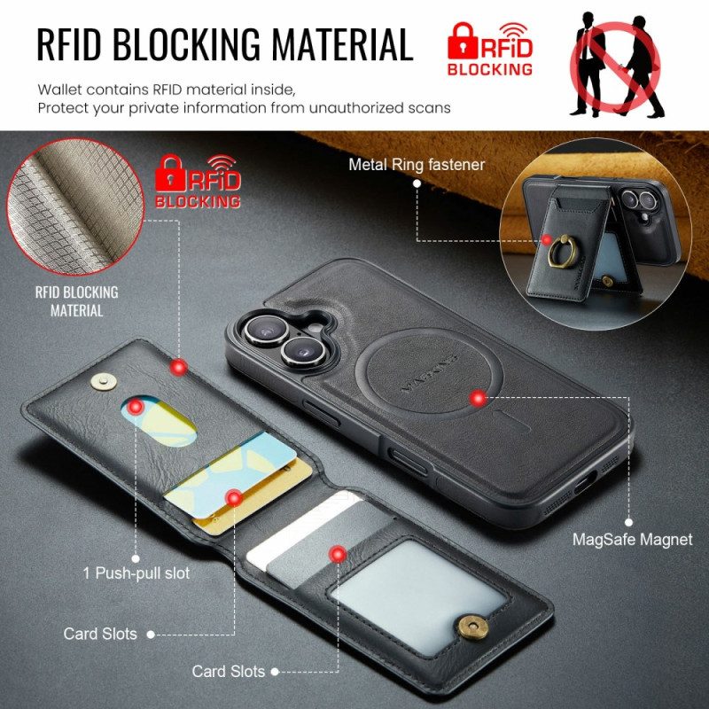 Skal iPhone 17 Magsafe Med Rfid-korthållare Och Integrerat Stativ