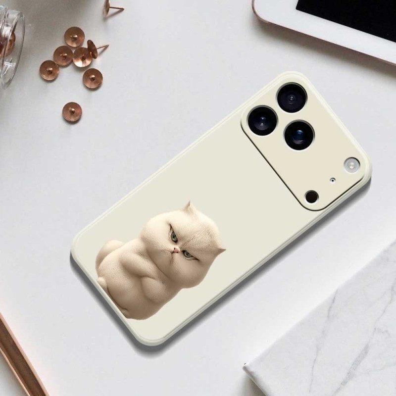 Skal iPhone 17 Pro Flytande Silikon Med Arg Katt