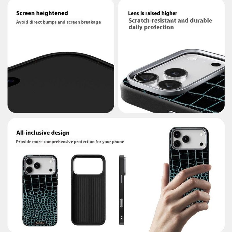 Skal iPhone 17 Pro Magsafe-kompatibel Krokodileffekt Abeel