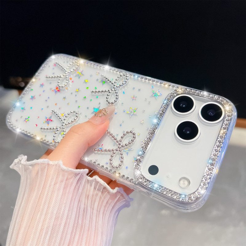 Skal iPhone 17 Pro Max Fjärils- Och Glitterdekoration