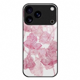 Skal iPhone 17 Pro Max Floralie Rosa Härdat Glas