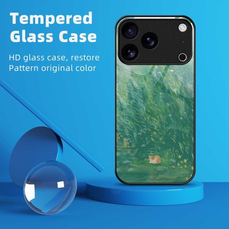 Skal iPhone 17 Pro Max Härdat Glas Med Kattmålning