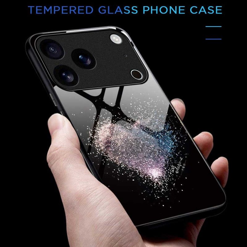 Skal iPhone 17 Pro Max Hjärtliknande Härdat Glas