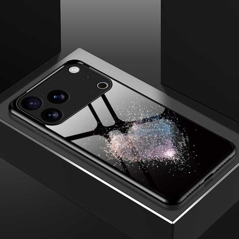 Skal iPhone 17 Pro Max Hjärtliknande Härdat Glas