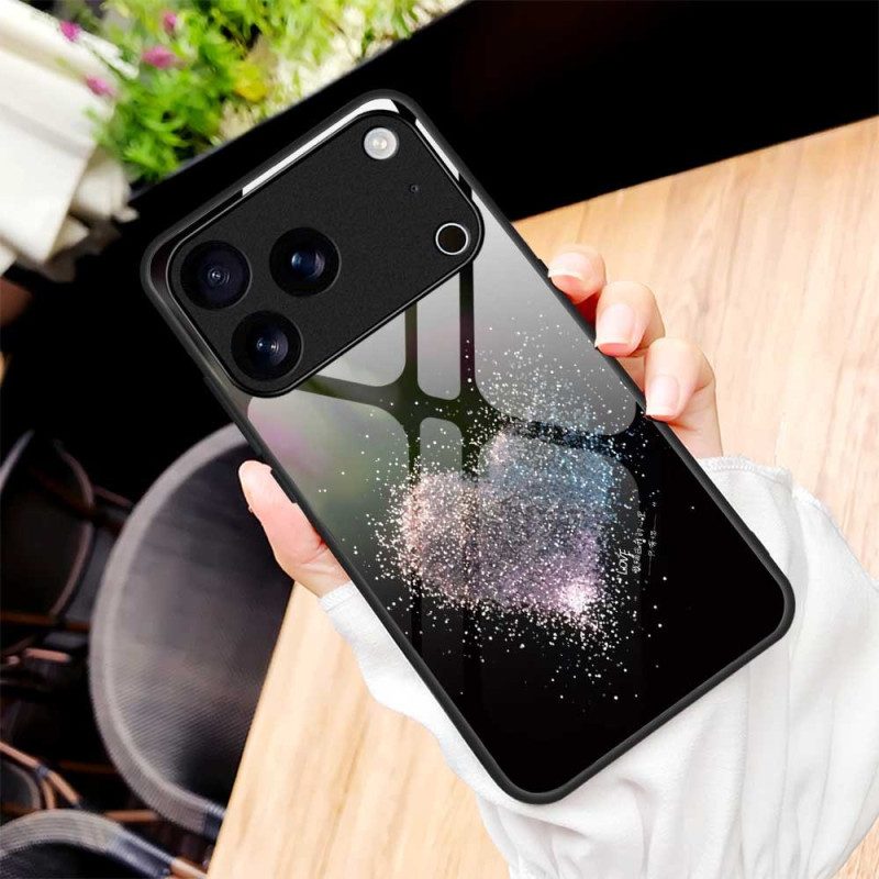 Skal iPhone 17 Pro Max Hjärtliknande Härdat Glas