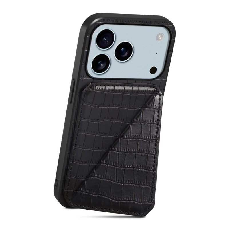 Skal iPhone 17 Pro Max Korthållare Med Krokodileffekt