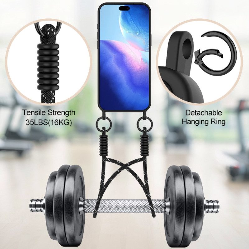 Skal iPhone 17 Pro Max Korthållare Med Sladd