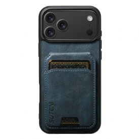 Skal iPhone 17 Pro Max Korthållare Med Vaxad Textur Suteni