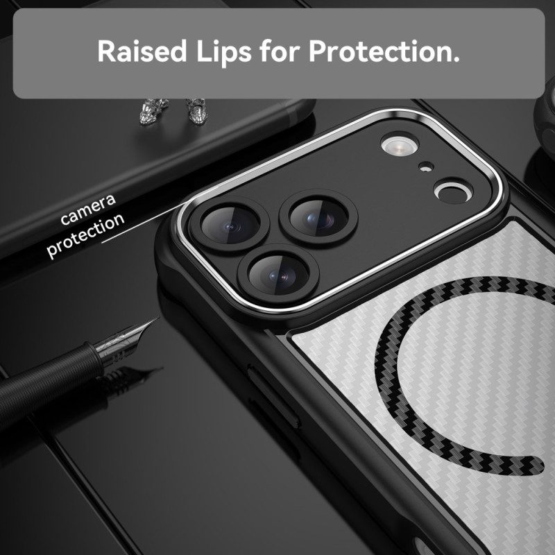 Skal iPhone 17 Pro Max Magsafe-kompatibel Genomskinlig Kolfiber