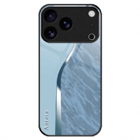 Skal iPhone 17 Pro Max Telefonfodral Härdat Glas Med Ljusblå Design