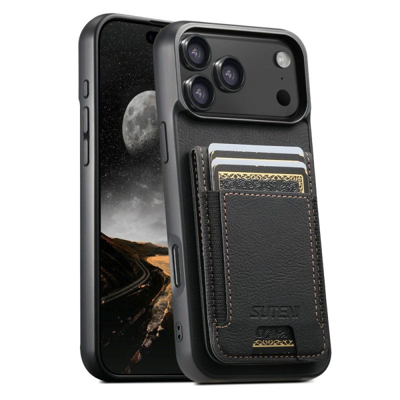 Skal iPhone 17 Pro Max Telefonfodral Korthållare Och Stativ I Retrostil