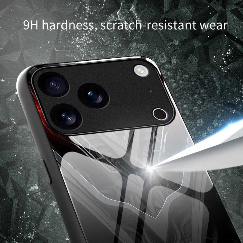 Skal iPhone 17 Pro Max Telefonfodral Svart Design I Härdat Glas
