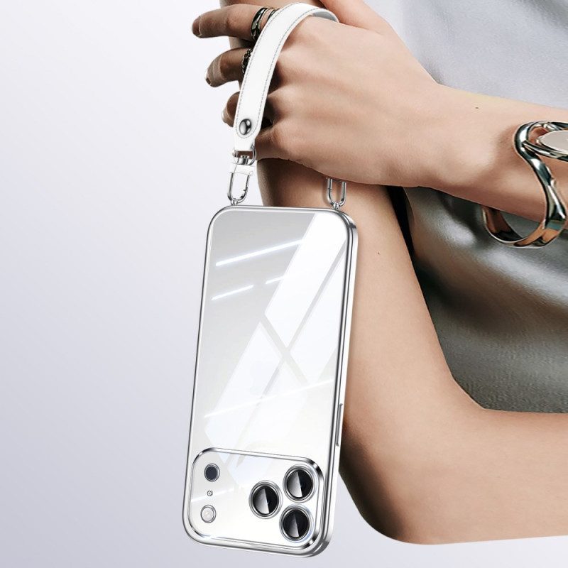 Skal iPhone 17 Pro Max Telefonfodral Transparent Med Snodd