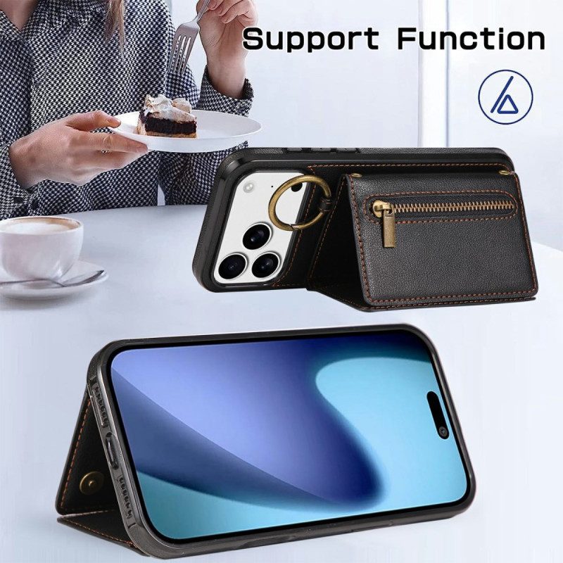 Skal iPhone 17 Pro Telefonfodral Plånbok Med Axelrem