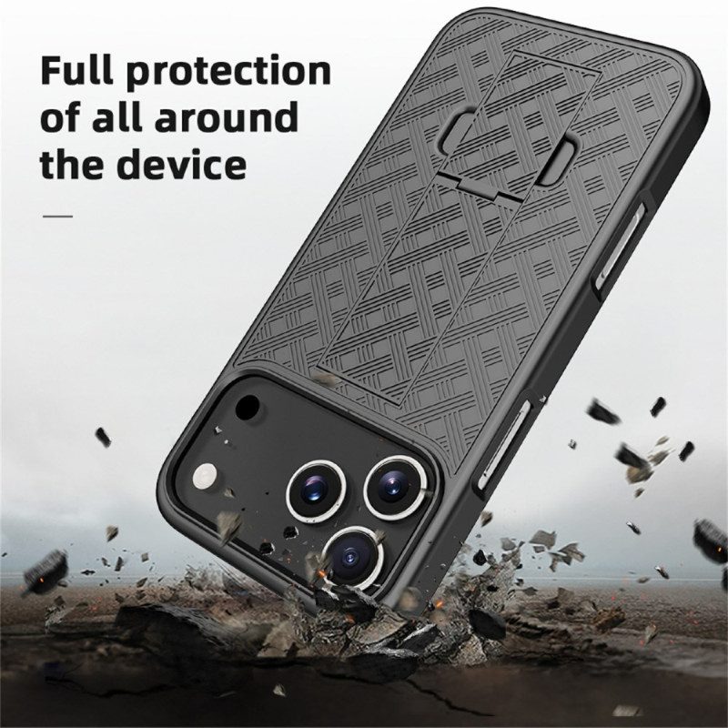 Skal iPhone 17 Pro Telefonfodral Skjutbar Med Stativ Och Klämma