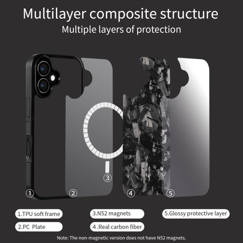 Skal iPhone 17 Smidd Aramidfiber Magsafe