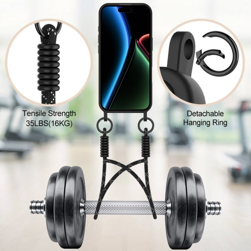 Skal iPhone 17 Telefonfodral Korthållarrem