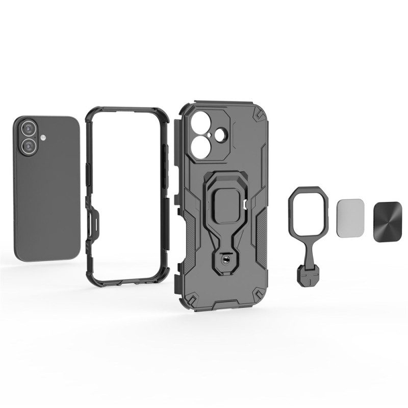 Skal iPhone 17 Telefonfodral Ultratålig Med Roterande Stativ