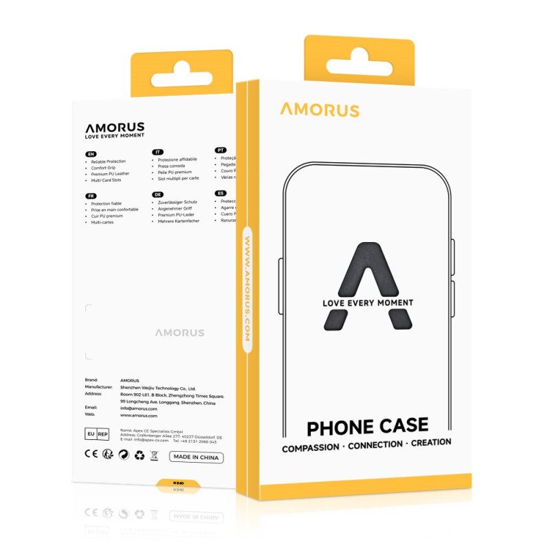 Skal iPhone Air Telefonfodral Skjutbar Korthållare