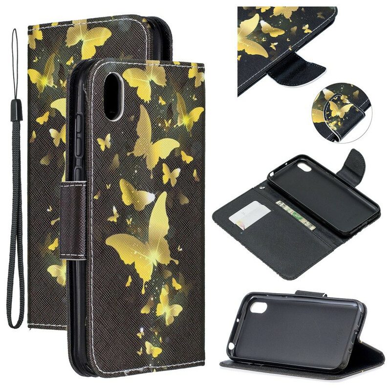 Fodral För / Honor 8S Med Kedjar / Honor 8s Butterflies Kings Strap