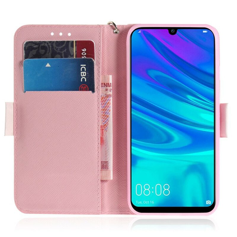 Fodral För Huawei P Smart 2019 / Honor 10 Lite Med Kedjar Panda Love Med Rem