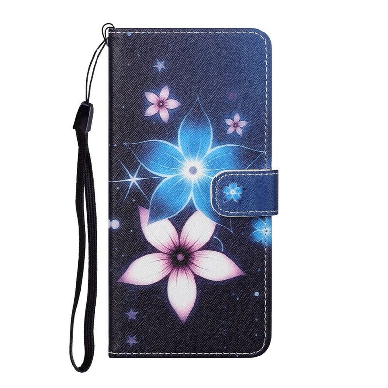 Fodral För Huawei P Smart 2021 Med Kedjar Lunar Strap Blommor