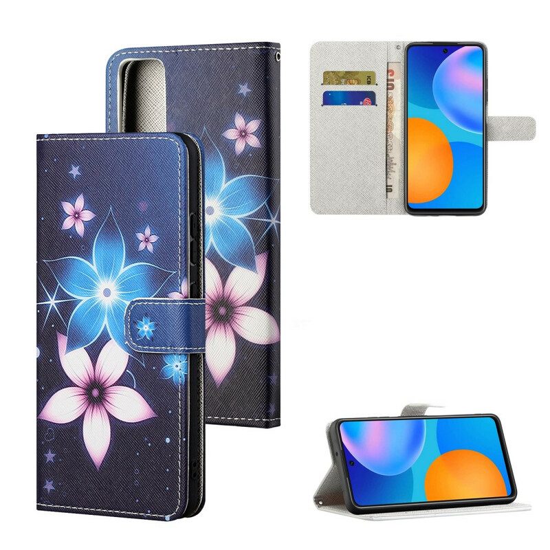 Fodral För Huawei P Smart 2021 Med Kedjar Lunar Strap Blommor