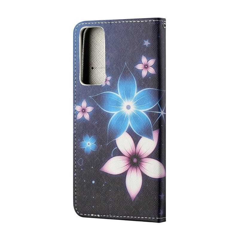 Fodral För Huawei P Smart 2021 Med Kedjar Lunar Strap Blommor