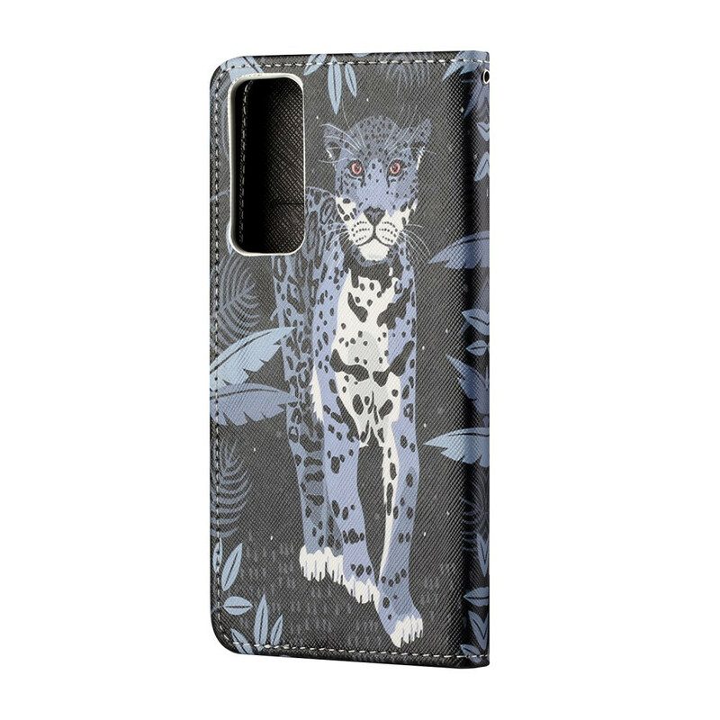 Fodral För Huawei P Smart 2021 Med Kedjar Thong Leopard