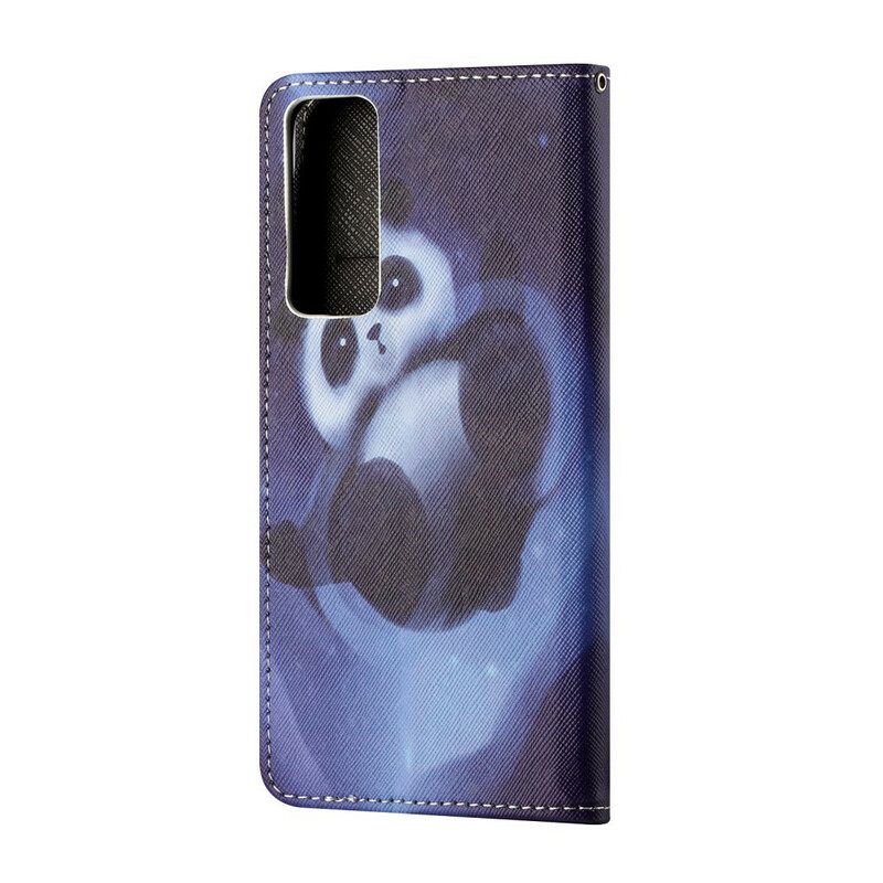 Fodral För Huawei P Smart 2021 Med Kedjar Thong Space Panda