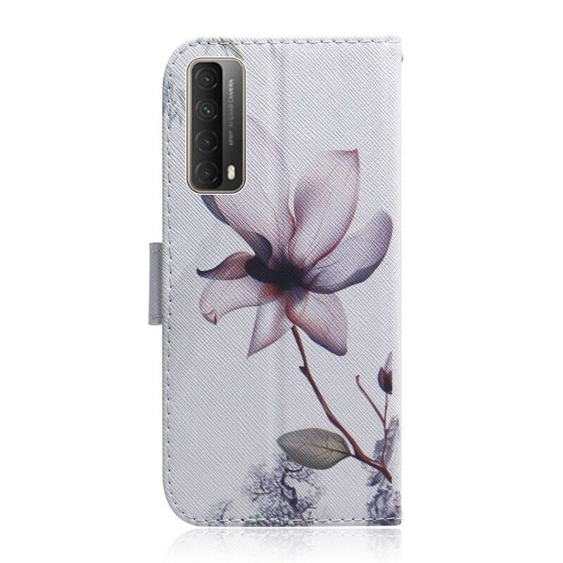 Fodral För Huawei P Smart 2021 En Rosa Blomma