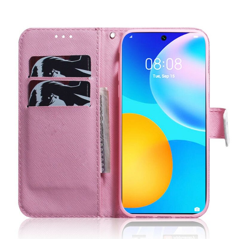 Fodral För Huawei P Smart 2021 En Rosa Blomma