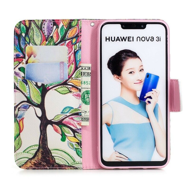 Fodral För Huawei P Smart Plus Färgat Träd
